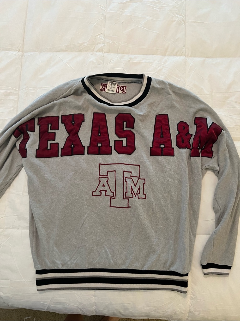 Texas A&M + Pink by Victoria Secret Maroon & Gray Crewneck size S